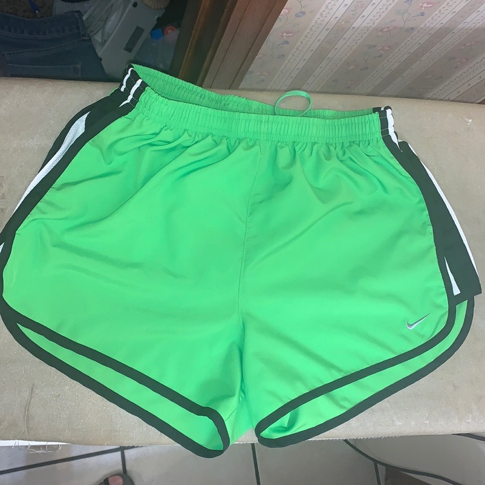 Lime Green Nike-Dri Fit Running Shorts Size Small